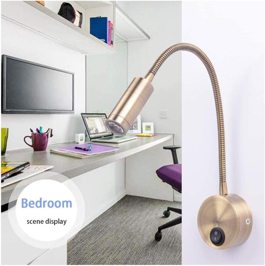 12V RV Boat Wall Lamp Flexible Gooseneck Touch Control Switch LED Reading Light - Image 3