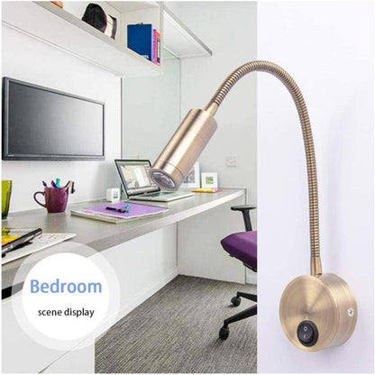 12V RV Boat Wall Lamp Flexible Gooseneck Touch Control Switch LED Reading Light - Image 3