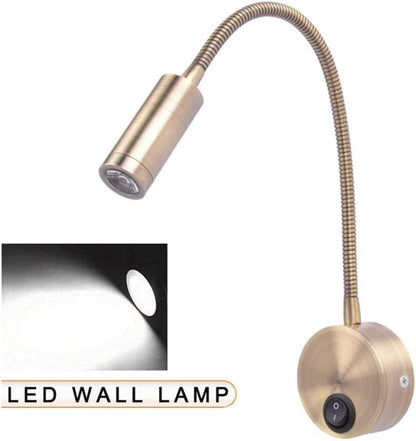 12V RV Boat Wall Lamp Flexible Gooseneck Touch Control Switch LED Reading Light - Image 4