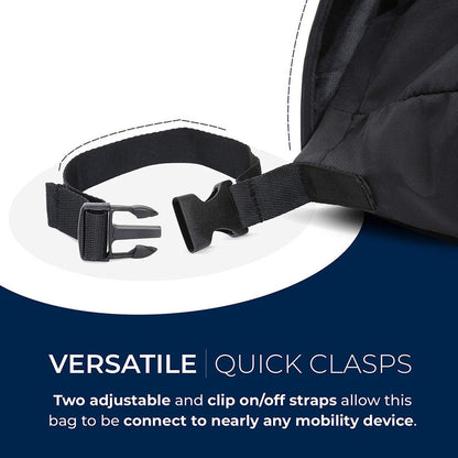 Wheelchair Pouch Wheelchair Bag Waterproof Large Wheelchair Accessories Bags to Hang on Back and Wheelchair Backpack Storage Bag - Image 4