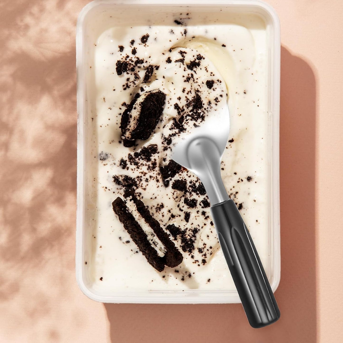 Ice Cream Spade Heavy Duty Stainless Steel Flat Ice Cream Scoop Paddle Non-Slip Handle Dishwasher Safe Flat Icecream Scooper For Hard Or Creamy Dessert Butter Hard Frozen Treats - Image 4