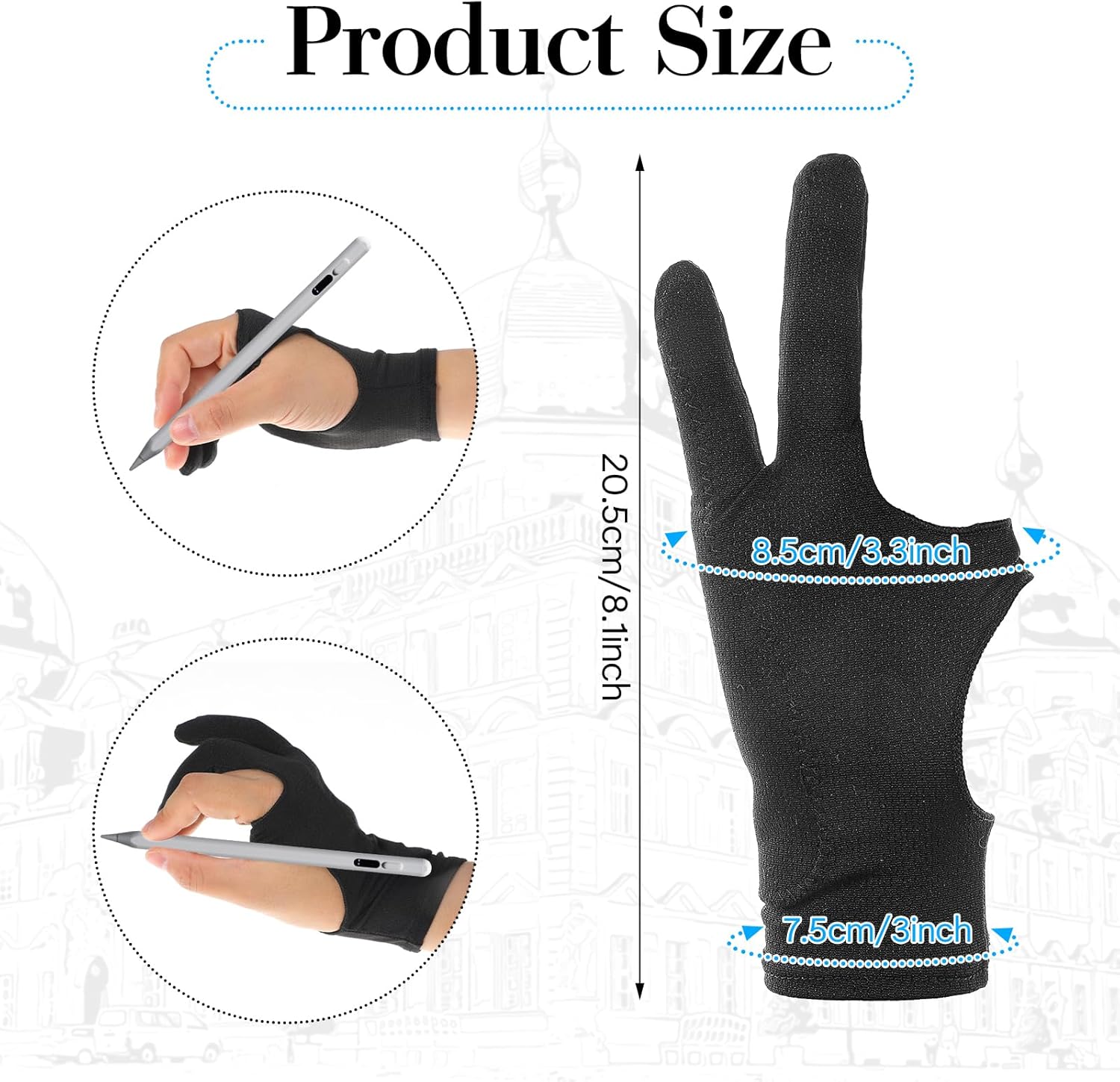 Artist Drawing Glove Digital Art Glove for Sketching Drawing Gloves for Tablet Paper Coloring Stylus Pen - Image 2