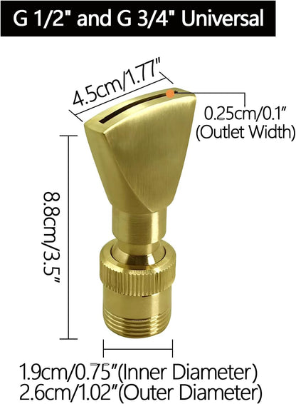 Fountain Nozzle Heads, Fan-shaped or Flat Fountain Nozzle Heads for Garden or Park Pond & Fountain Pool F-P1-S2 (3/4 Inch - DN20) - Image 2