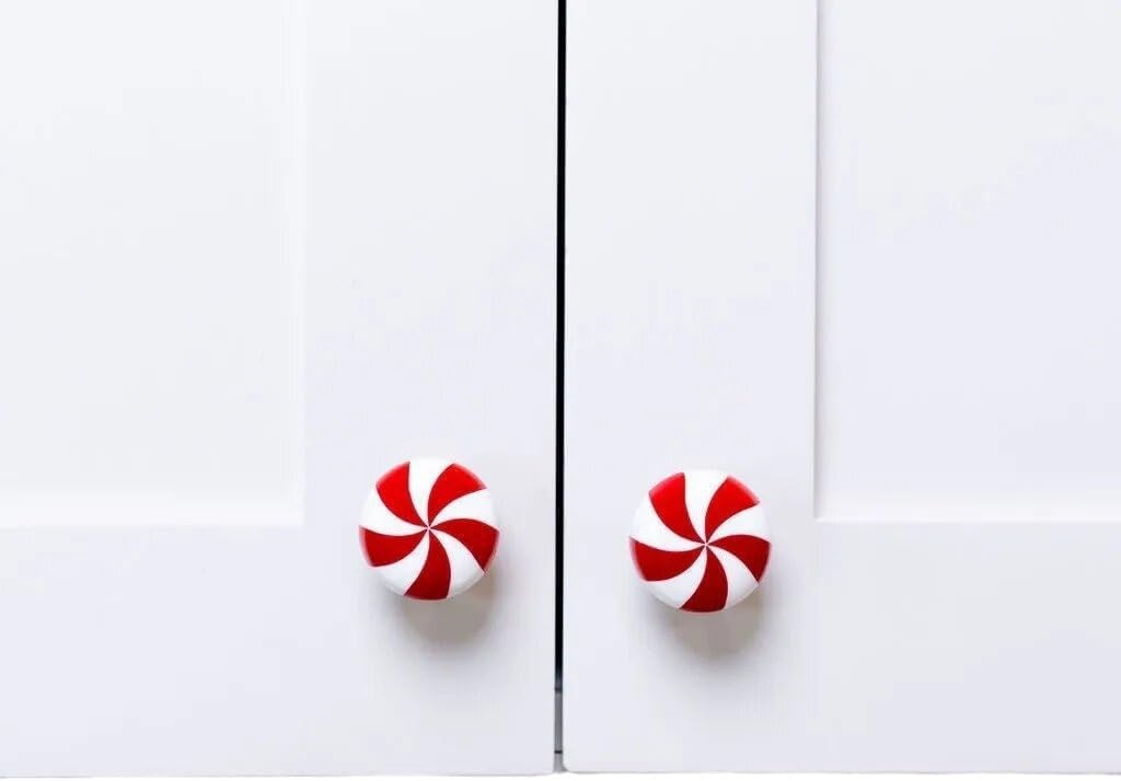 JOASIS 20 Pack Christmas Silicone red White Candy Cabinet knob Covers for a Variety of Kitchen, Living Room, and Bedroom Cabinet knobs - Image 2