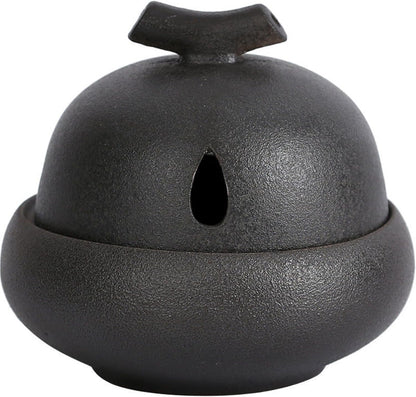 Matte Glaze Garlic Keeper for Counter Countertop Storage Ceramic Jars Garlic Holder Give it to a Friend Who Owns a Restaurant Garlic Container, Black, djdrtjtydkjtyk45154854