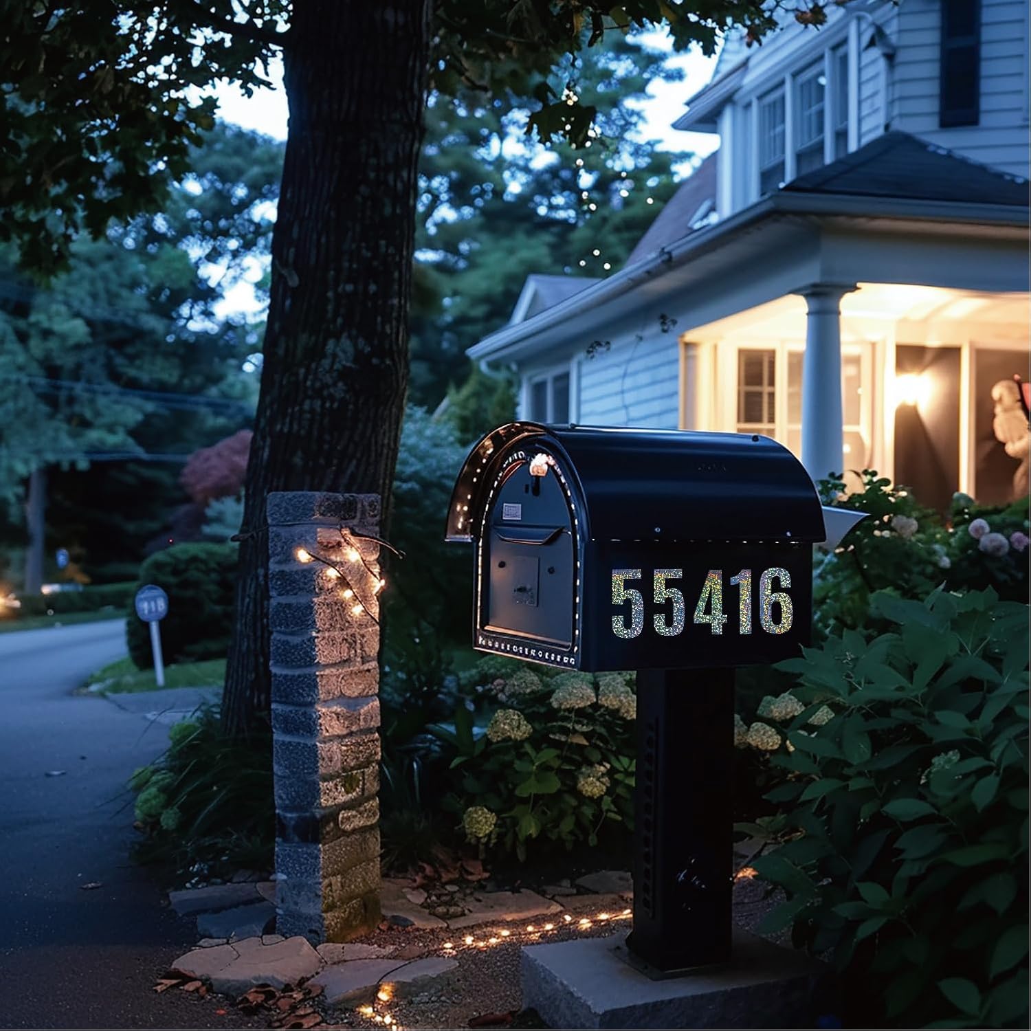 Reflective Mailbox Numbers Stickers,60 PCS Self Adhesive Vinyl Waterproof Number Stickers,6 Sheets Large 3 Inch 0-9 House Numbers,for Mailbox,Signs, Door, Cars,Garbage Bins,Address Numbers(Reflective) - Image 3