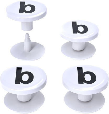 4-Pack Replacement Buttons with B for Bogg Bag Handle Strap.