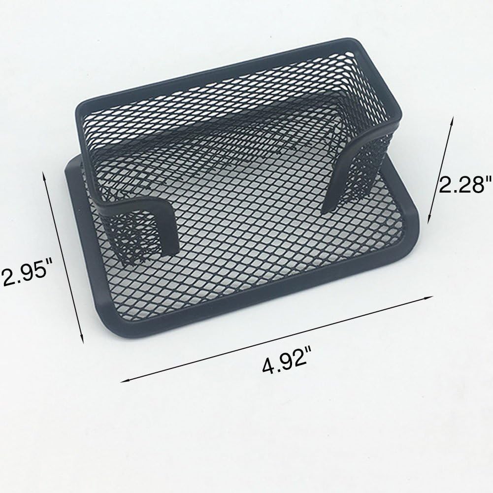 4 Pcs Desktop Mesh Business Card Holder Memo Holder for School Office Desk - Image 2