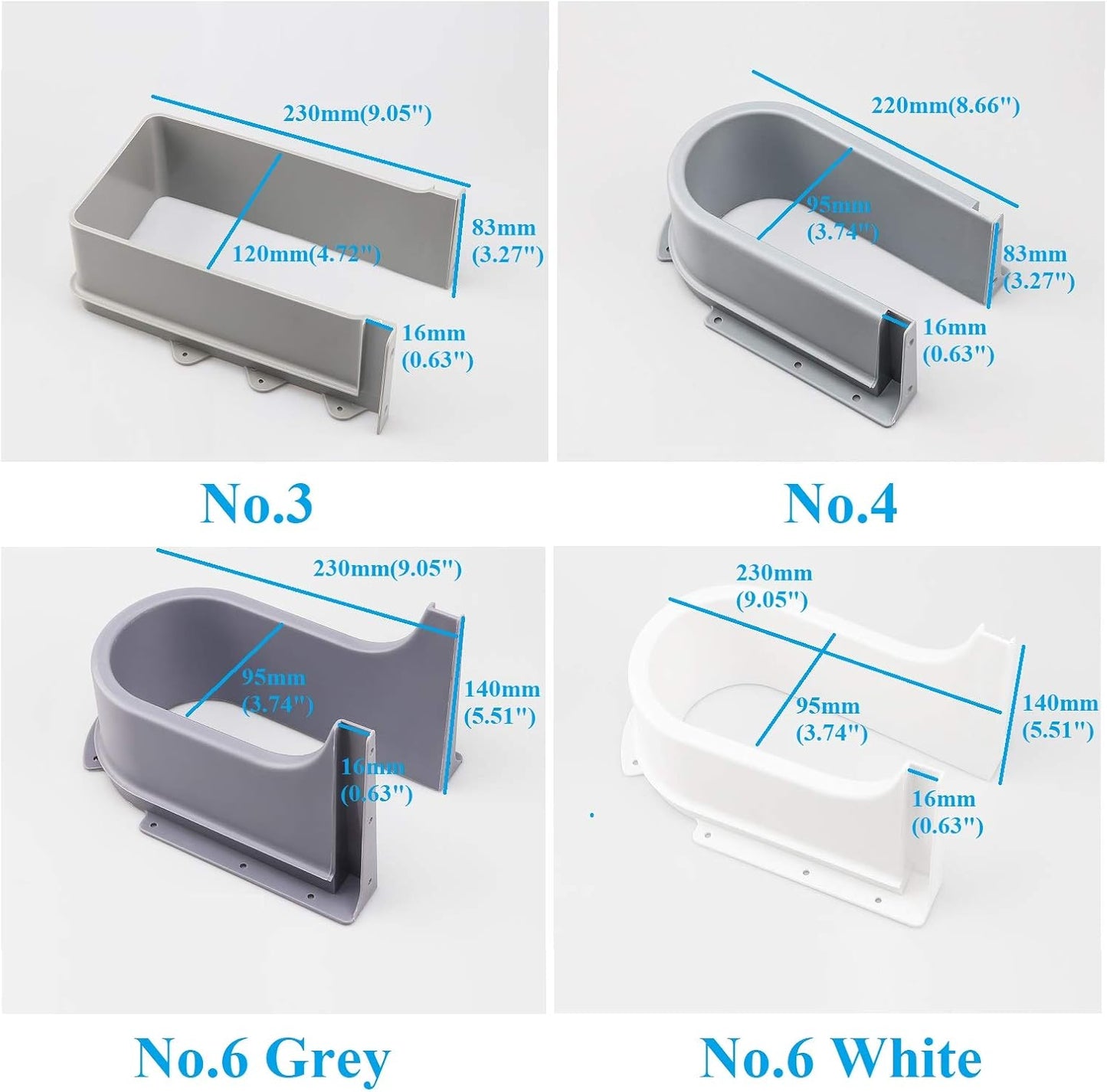 Plastic U Shape Under Sink Basin Drain Pipe Bath Cabinet Drawer Pull Out Bottom Cutout Cover Recessed U Drainage Grommet (No.3) - Image 2