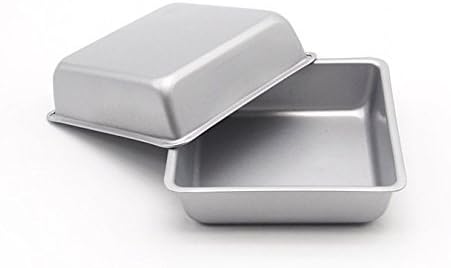 Flunyina 4 Inches Non-Stick Square Cake Pans Set of 4 Carbon Steel Cake Molds for Home Daily Housewarming Wedding Birthday Party Brownie Making - Image 2