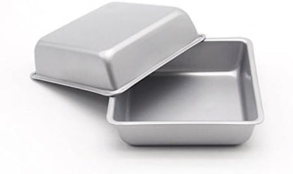 Flunyina 4 Inches Non-Stick Square Cake Pans Set of 4 Carbon Steel Cake Molds for Home Daily Housewarming Wedding Birthday Party Brownie Making - Image 2