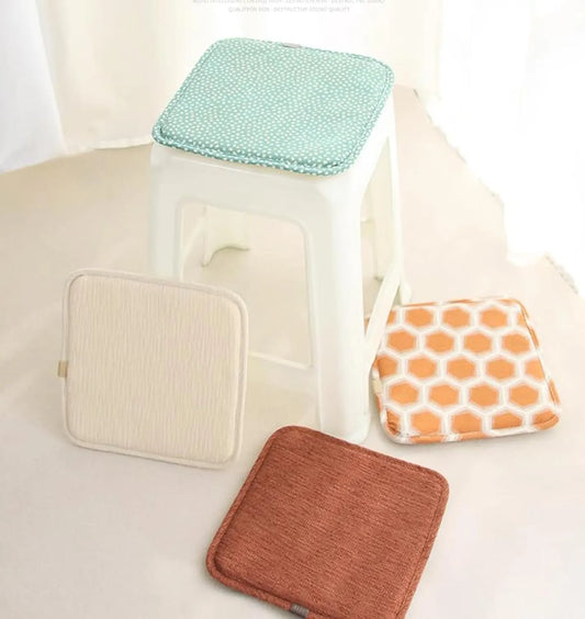 Square Bar Stool Seat Cushion with Ties 11 x 11 Inch Soft Comfort Stool Cushion Cover Barstool Cushion Seat Pad Set of 2 (11x11 inch, Coffee) - Image 2