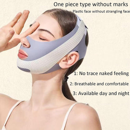 V Line Lifting Mask Chin Strap For Sleeping Reusable，Face Lift Tape Face Slimmer For Women，Jaw Trainer（Pink. Black. Blue）Variety Of Options.(Pink,2PCS) - Image 2