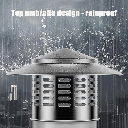 8 Inch Round Chimney Cap, 8 Inch Chimney Cap with Screen, Stove Pipe Topper, 304 Stainless Steel(Full Width: 8in, Interior Width: 7.87in) - Image 2
