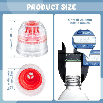 30 Pcs 28 mm Push Pull Replacement Caps Reusable Colorful Plastic Soda Twisted Water Bottle Lid Top Suitable for 28 mm Sport Bottle Cap - Image 2