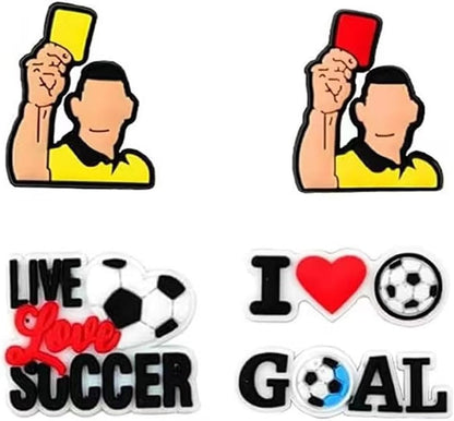 38pcs Soccer Ball Charms for Clog Shoe Decoration, Sports Soccer Football Shoe Charms Accessories Pack,Cute Random Charms - Image 4