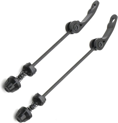 Road Mountain Bicycle MTB Wheel Hub Front and Rear Skewers Quick Release Skewer Clip Bolt Lever Axle QR 145/180 mm, a Pair