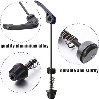 Road Mountain Bicycle MTB Wheel Hub Front and Rear Skewers Quick Release Skewer Clip Bolt Lever Axle QR 145/180 mm, a Pair - Image 2