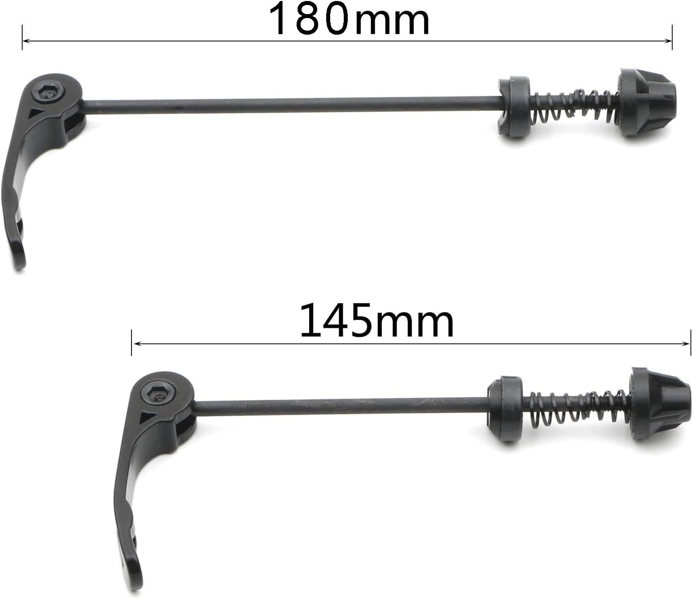 Road Mountain Bicycle MTB Wheel Hub Front and Rear Skewers Quick Release Skewer Clip Bolt Lever Axle QR 145/180 mm, a Pair - Image 3