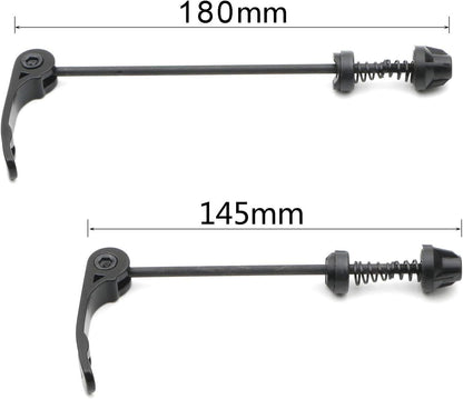 Road Mountain Bicycle MTB Wheel Hub Front and Rear Skewers Quick Release Skewer Clip Bolt Lever Axle QR 145/180 mm, a Pair - Image 3