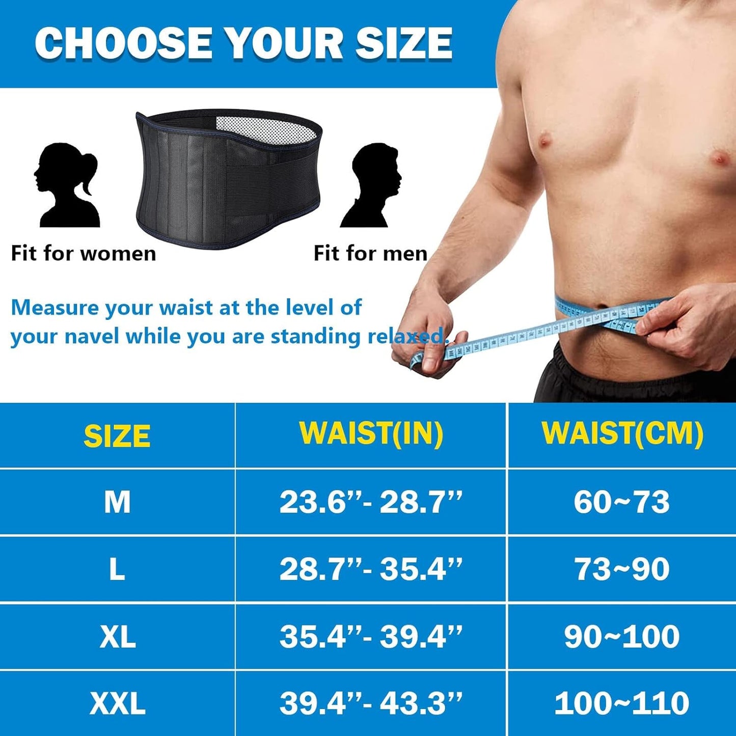 Heating Magnetic Therapy Back Brace Support Belt for Men Women, for Sciatica, Herniated Disc, Scoliosis Back Pain Relief - XXL1 - Image 3