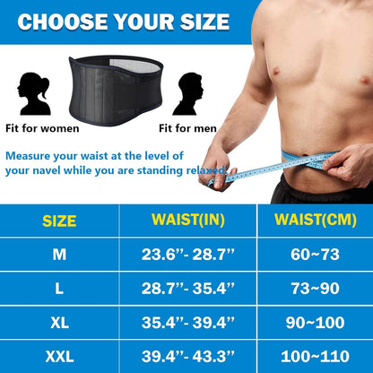 Heating Magnetic Therapy Back Brace Support Belt for Men Women, for Sciatica, Herniated Disc, Scoliosis Back Pain Relief - XXL1 - Image 3