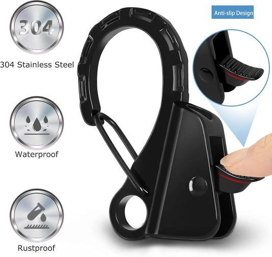 Stainless Steel Boat Fender Clips Boat Fender Quick Release Clip Boat Bumper for Docking, Adjustable Boat Rail Fender Clips for Boats, Boat Bumper Holders Hangers - Image 4