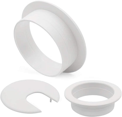2" Desk Grommet(10 Pack), Wire Cable Hole Cover Plastic Wire Organizers for Office PC Computer Desk Cord Management (White) - Image 3