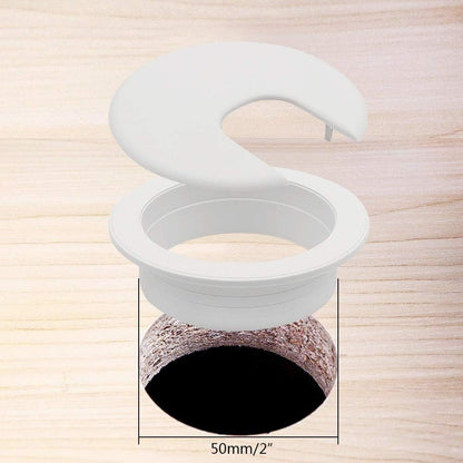 2" Desk Grommet(10 Pack), Wire Cable Hole Cover Plastic Wire Organizers for Office PC Computer Desk Cord Management (White) - Image 4