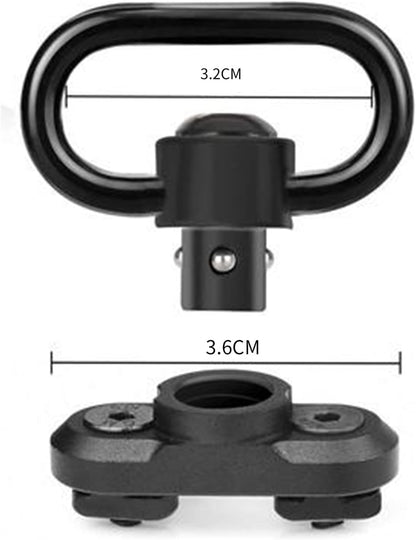 QD Sling Mount kit Rail Adapter Adaptor Push Button Quick Release Strap Buckle, Black - Image 4