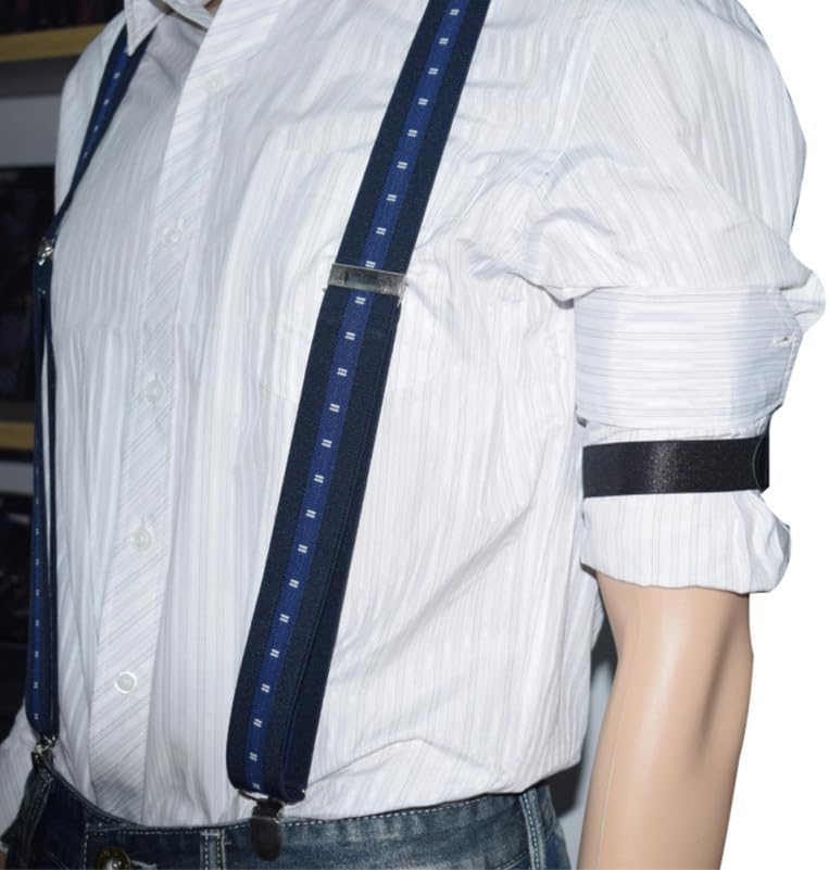 2pcs Sleeve Garters Non Slip Shirt Sleeve Holders Armband for Women Men (Black) - Image 3