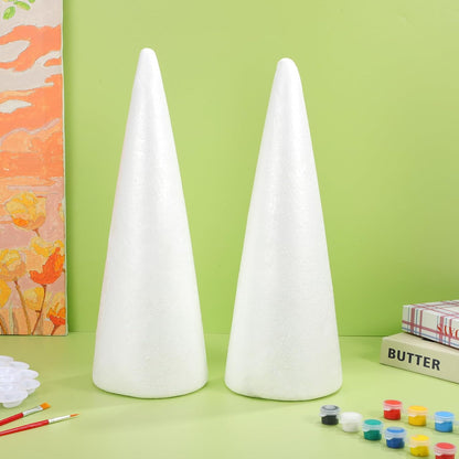 2pcs Foam Cones Christmas Tree Cones for DIY Modeling Craft Floral Arranging Supplies (38x13.5cm) - Image 3