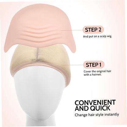 Makeup Latex Bald Cap Head Cover for Women Men for Halloween Cosplay and Costume Parties Quick Application Nonslip Fit for Wigs - Image 3