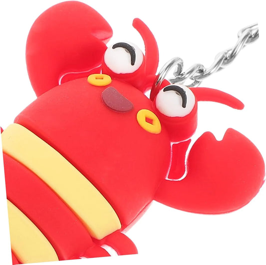 10pcs Simulation Sea Animals Keychains Cute Cartoon Lobster Key Pendant Decor for Bags Backpacks and Phones Fun Party Favors for Boys - Image 3