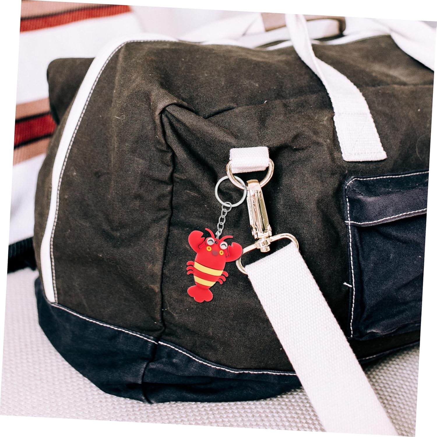 10pcs Simulation Sea Animals Keychains Cute Cartoon Lobster Key Pendant Decor for Bags Backpacks and Phones Fun Party Favors for Boys - Image 4