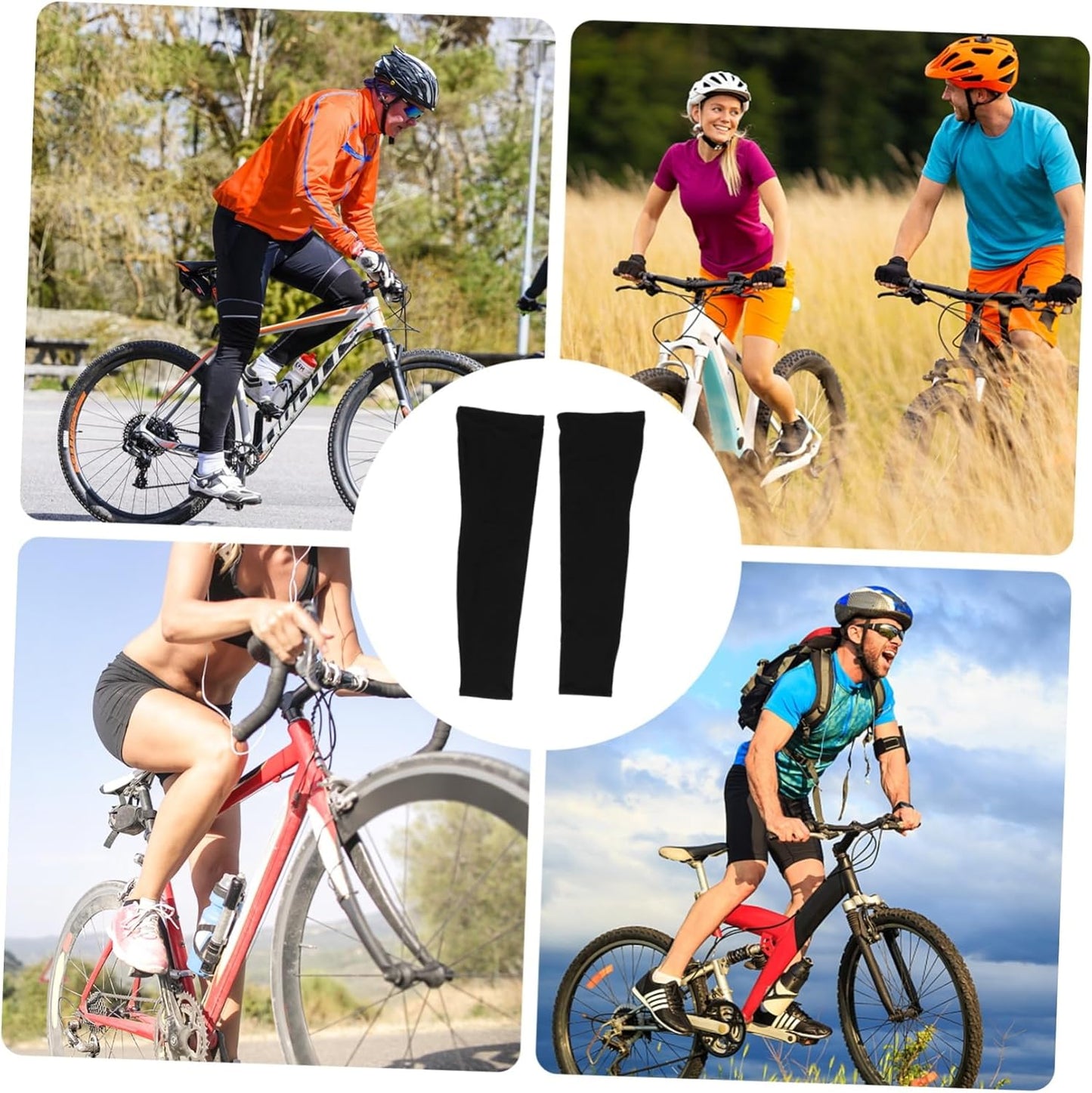 1Pair Thermal Cycling Leg Warmers for Men Women Fleece Lined Knee Sleeves for Outdoor Sports Compression Support for Running Biking Relief Calf Sleeves - Image 4