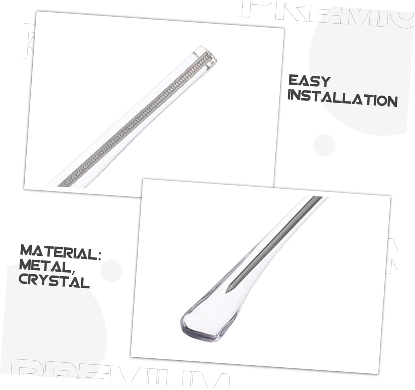2 Sets Eyeglass Replacement Temples with Nose Pads Fit Glasses Repair Kit Includes Screws Washers Screwdriver of Durable Transparent Arms for Eyewear - Image 3