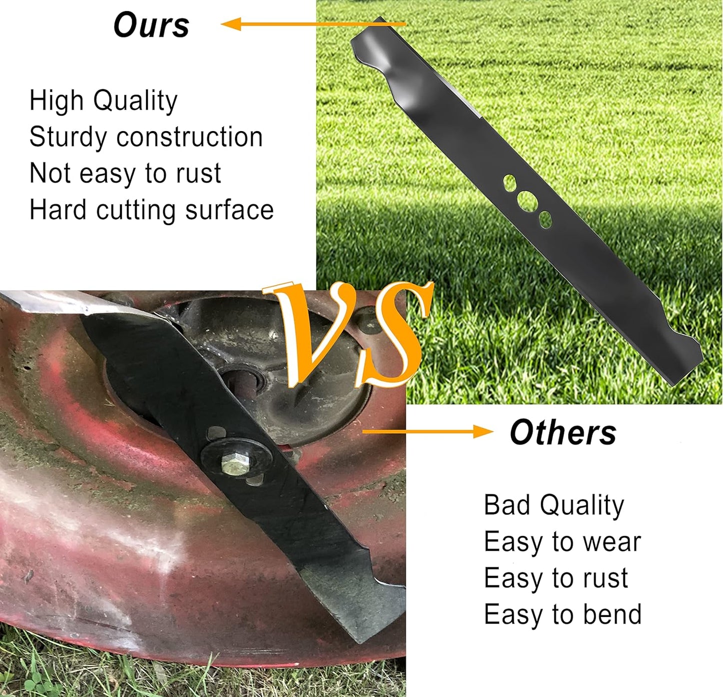 2105300125A Blade 1 Pack, MNA152505 MNA152701 Lawn Mower Blade Compatible with Hyper Tough 20 Inch Mower Blade - Image 2
