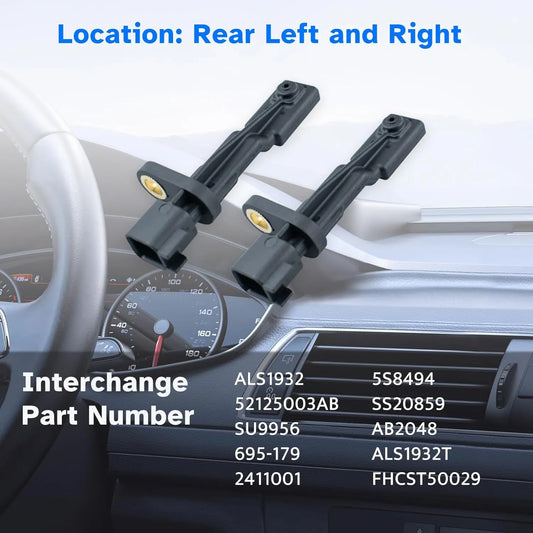 Rear ABS Wheel Speed Sensor Left Right fit for 07-17 Jeep Wrangler, 08-12 Jeep Liberty, 07-11 Dodge Nitro, 2007 2008 2009 2010 2011 2012 2013 2014 2015 2016 2017, Driver Passenger, ALS1932, 2pcs - Image 3