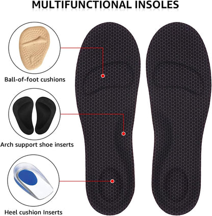 Arch Support Insoles, Relief from Plantar Fasciitis, Metatarsal and Heel Pain, Comfortable Breathable Shoe Inserts, Shock Absorption for Women and Kids (Small) - Image 2