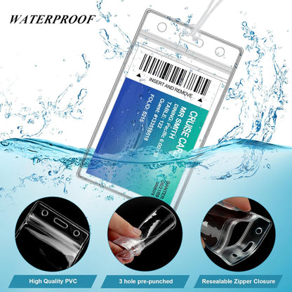 100 Pack Clear Plastic Luggage Bag Tag Holder Badge Label Tag Holder with 100 Pack Luggage Loops Straps for Office Business Travel Supplies - Image 4