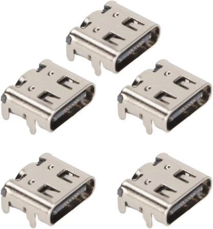 5pcs Type C Charging Port for, Replacement Controller USB C Charging Socket, Standard Type C Interface