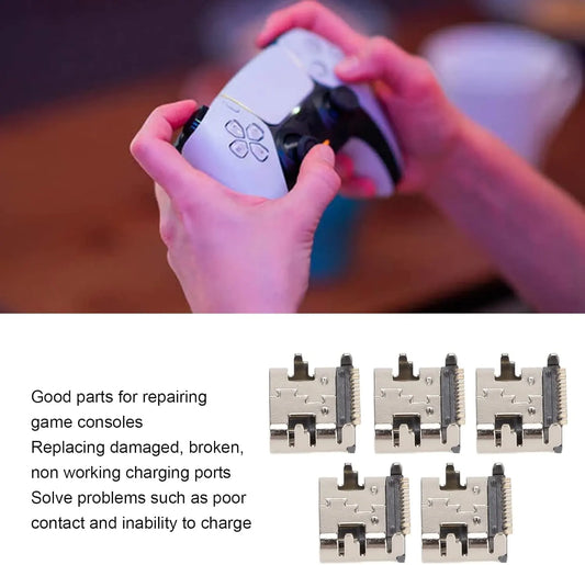 5pcs Type C Charging Port for, Replacement Controller USB C Charging Socket, Standard Type C Interface - Image 2