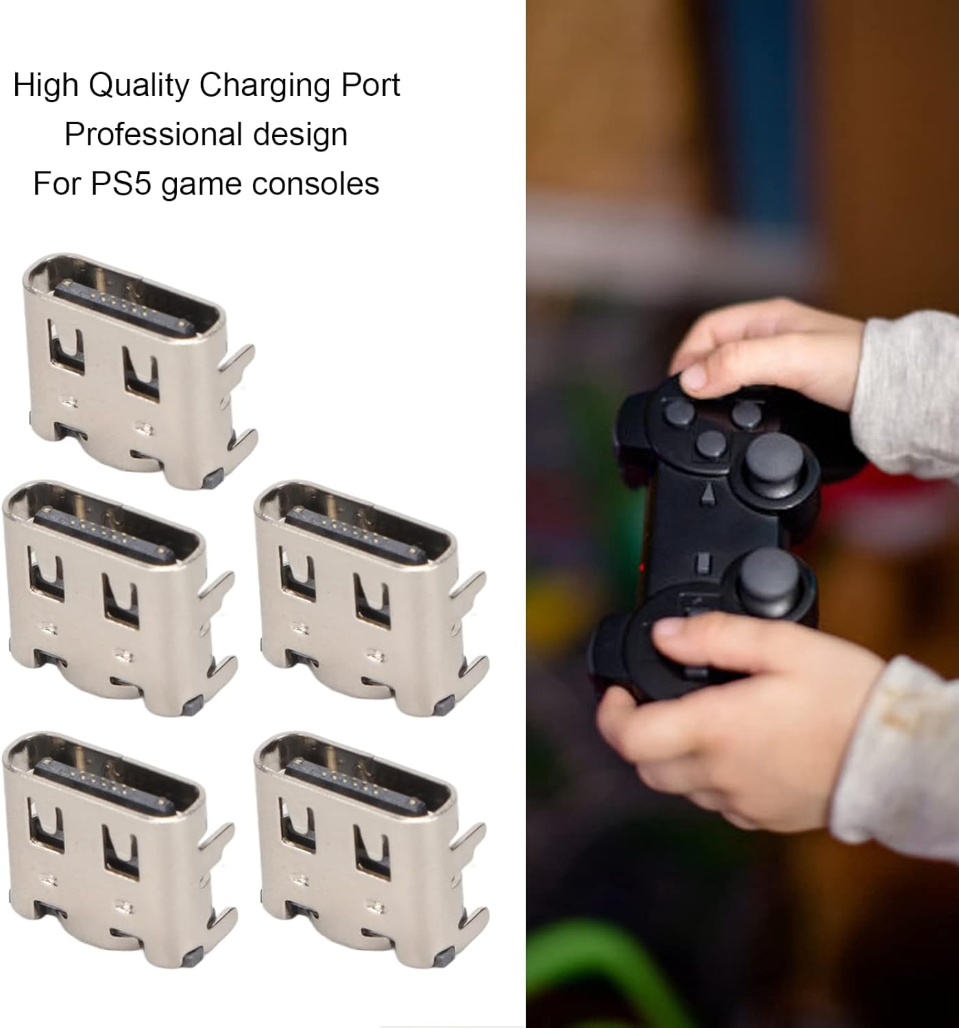 5pcs Type C Charging Port for, Replacement Controller USB C Charging Socket, Standard Type C Interface - Image 3