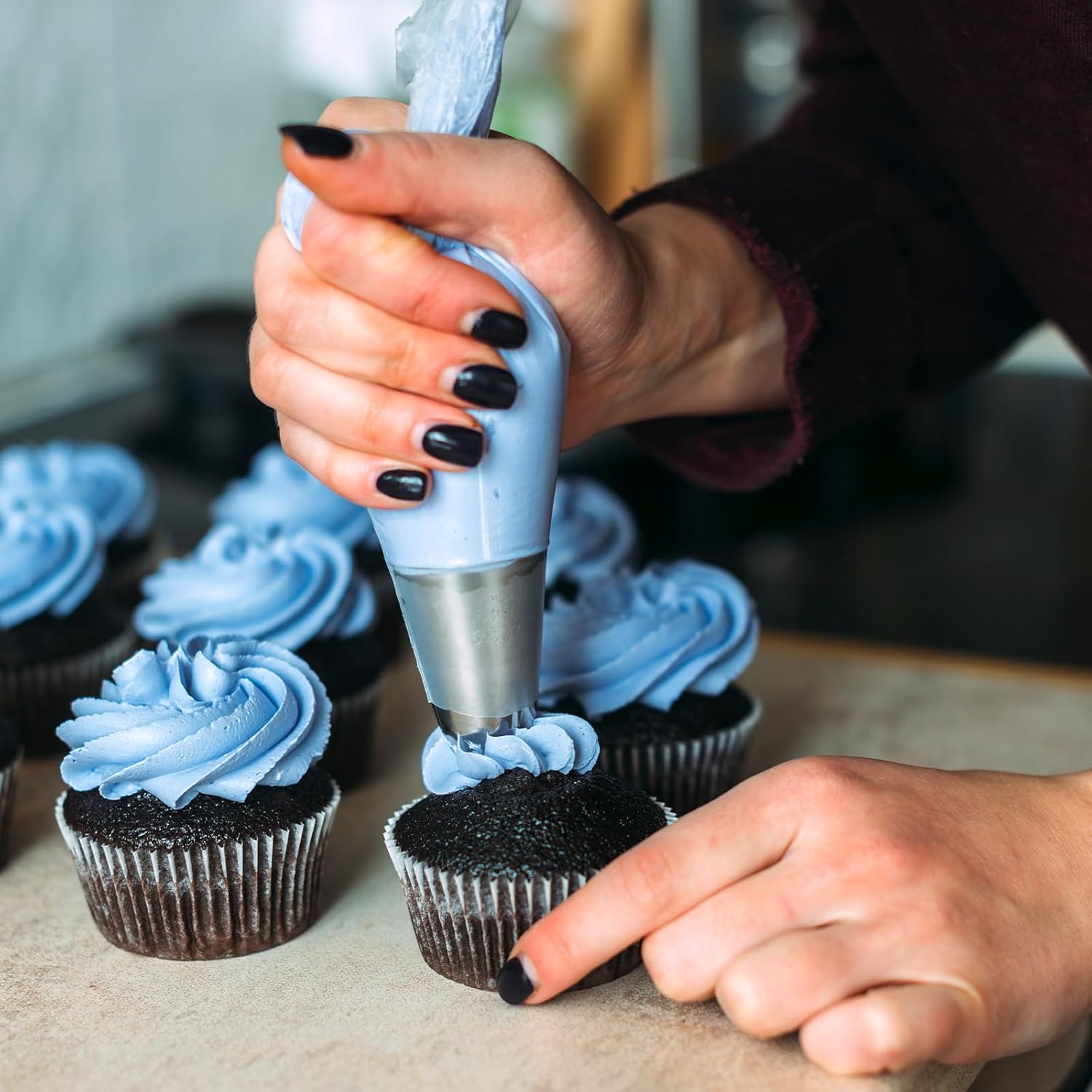 4 Pcs Extra Large Piping Tips Set Stainless Steel Square Round Cream Piping Tip Large Frosting Tips for Cake Decorating Cupcakes Cookies Puff Pastry - Image 4