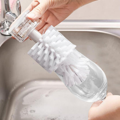 Bottle Brush with Suction Cup, Wine Cup Cleaner, Portable Turtle Scrub Brush, Glass Bottle Bristle Brush, Glassware Cleaner, Wine Glass Brush, Suction Cup Bottle Brush, Bottle Cleaning Brush - Image 3