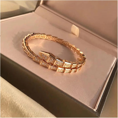 Bracelet Snake Shape Adjustable Bangle Fashion Classic Style Male Lady Couple Wedding Party Gift Bracelet Bracelet Ladies Jewelry - Image 2