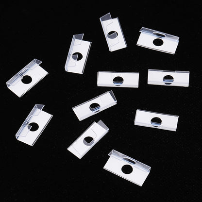 600 Pcs Clear Hangers Ear Jewelry Plastic Clothes Hanger Earring Display Hook Adhesive Ear Ring Hooks White Earring Cards for Selling Hanging PVC Ear Hooks Clear Plastic PVC Hooks - Image 2