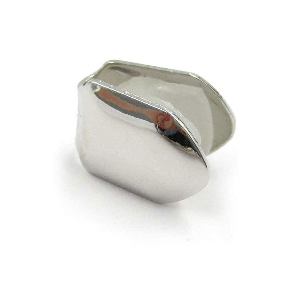 4pcs Silver Plated Small Single Tooth Cap Hip Hop Teeth Grill Decoration - Image 2
