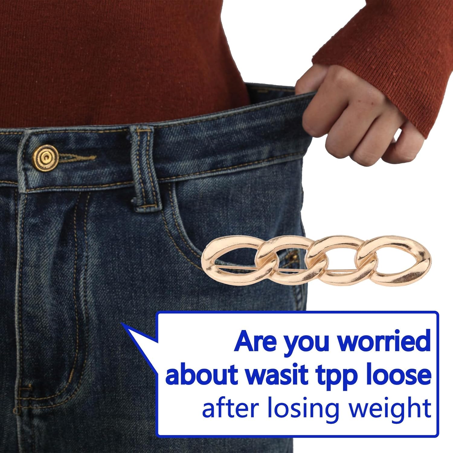Pants Tightener for Women - Jean Tightening Clips to Make Waist Smaller - Adjust Clips 3Set - Image 2